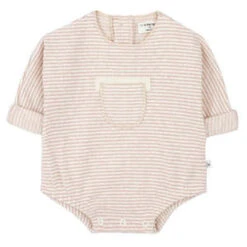 1+ In The FamilyKids 1+ In The Family Clement Romper - Pink Stripes