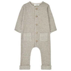 1+ In The FamilyKids 1+ In The Family Baby Zabar Jumpsuit - Oatmeal/Taupe Stripes