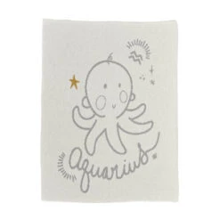 Moon Babe Blanketskids Moon Babe Blankets Aquarius Babe Blanket - Ivory/light Grey/ochre