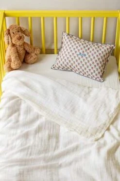 CaramelKids Caramel BABY DUVET COVER 80 X 120 MERCI - BLANC DE MEUDON