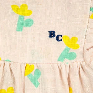 Bobo ChosesKids Bobo Choses Baby Sea Flower All Over Ruffle Dress - White - Image 3