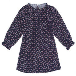 BontonKids Bonton Dahlia Dress - Marine Blue Hearts