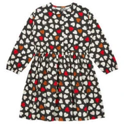 BontonKids Bonton Frida Dress - Marine Blue Hearts