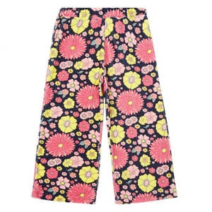 BontonKids Bonton Child Vintage Pants - Navy With Floral Print - Image 2