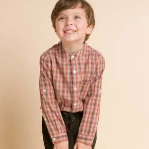 Beet WorldKids Beet World Long Sleeve Check Shirt - Red/Blue - Image 3