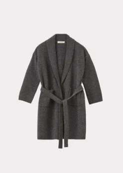 CaramelKids Caramel CHILD KNITTED ROBE - GRAPHITE