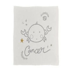 Moon Babe Blanketskids Moon Babe Blankets Cancer Babe Blanket - Ivory/light Grey/ochre