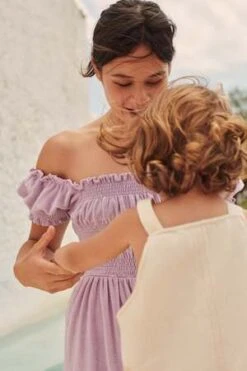 LiiluDenim Baby Romper - Ecru