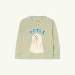 The Animals ObservatoryKids The Animals Observatory Dog Baby Long Sleeve T Shirt - Soft Green