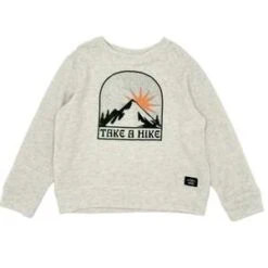 Feather 4 ArrowKids Feather 4 Arrow Take A Hike Hacci Pullover - Heather Grey