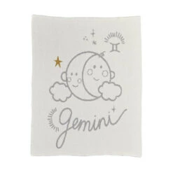 Moon Babe Blanketskids Moon Babe Blankets Gemini Babe Blanket - Ivory/light Grey/ochre
