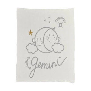 Moon Babe Blanketskids Moon Babe Blankets Gemini Babe Blanket - Ivory/light Grey/ochre