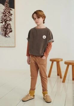 Weekend House KidsKids Weekend House Kids Gondolier Short Sleeve Sweatshirt - Dark Brown