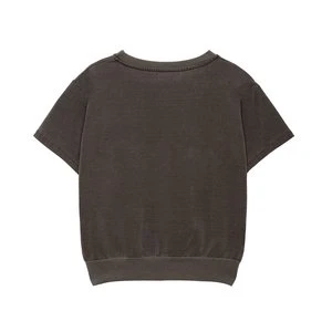 Weekend House KidsKids Weekend House Kids Gondolier Short Sleeve Sweatshirt - Dark Brown - Image 5