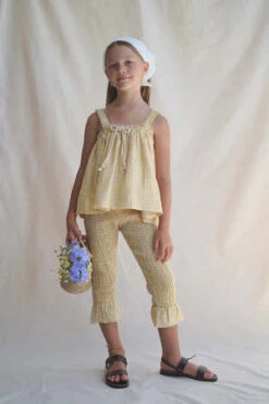 House Of PalomaKids House Of Paloma Zadie Pants - Lemon Vichy