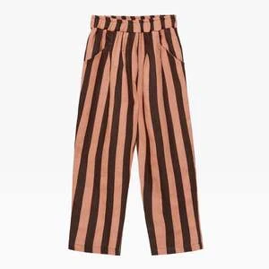 Weekend House KidsKIDS Stripes Kid's Linen Pant - Brown/Pink Stripe