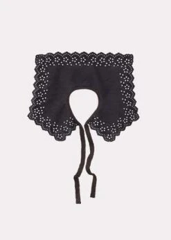 CaramelKids Caramel EMBROIDERED BRODERIE ANGLAISE COLLAR - BLACK