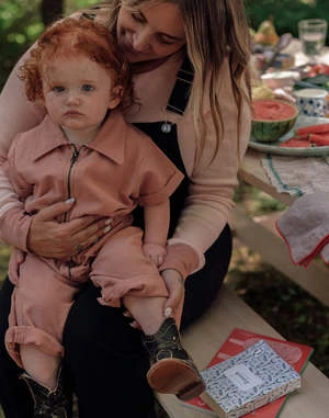 NobleKids Noble Organic Utility Suit - Dusty Rose - Image 2