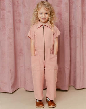 NobleKids Noble Organic Utility Suit - Dusty Rose - Image 4