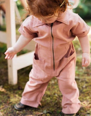 NobleKids Noble Organic Utility Suit - Dusty Rose - Image 3
