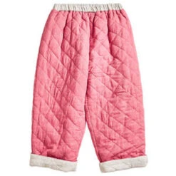 OeufKids Oeuf NYC Child Quilted Reversible Pants - Rose Pink/Cloud White