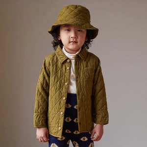 OeufKids Oeuf NYC Child Quilted Shirt - Moss Green - Image 2
