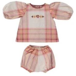 Bebe OrganicKids Bebe Organic Linda Baby Set - Vintage Plaid