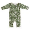 Winter Water FactoryKids Winter Water Factory Long-Sleeve Romper - Fungi Green