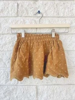 Rylee + CruKids Rylee + Cru MAE SKIRT - BRASS