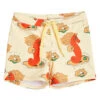 Mini RodiniKids Mini Rodini Child Unicorn Seahorse Swim Shorts - Orange