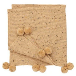Misha & PuffKids Misha & Puff Heirloom Blanket - Camel Confetti Brown