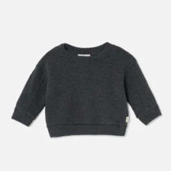 My Little CozmoKids My Little Cozmo George Knit Baby Sweater - Dark Grey