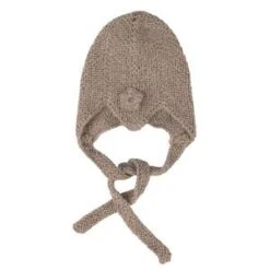 Nancy KennedyKids Nancy Kennedy Hand Knitted Cashmere Hat With Flower - Taupe