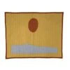 Vanessa Chowkids Vanessa Chow Ocean Pacific West Embroidered Shells Blanket - Mustard/Burnt Orange