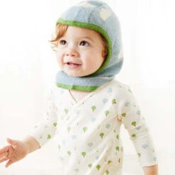 OeufKids Oeuf Baby And Child With Cloud Pattern Balaclava - Ocean Blue