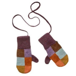 OeufKids Oeuf Baby And Child Patchwork Mittens - Huckleberry Purple