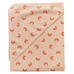OeufKids Oeuf Silver Peony Pink With Croissant Print Blanket - Pink