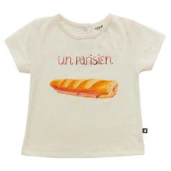 OeufKids Oeuf Child Gardenia Cream With Un Parisien Print T-Shirt - Cream