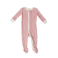 PehrKids Pehr Baby Footed Sleeper - Berry Stripe