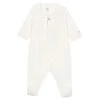 Petit Bateaukids Petit Bateau Baby Tamelia Velour Metallic Star Pyjamas - White