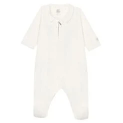 Petit Bateaukids Petit Bateau Baby Tamelia Velour Metallic Star Pyjamas - White