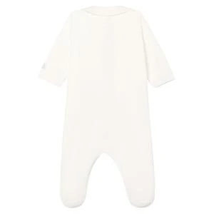 Petit Bateaukids Petit Bateau Baby Tamelia Velour Metallic Star Pyjamas - White - Image 2