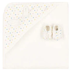 Petit BateauKids Petit Bateau Baby Two Piece Heart Print Bath Set - Multicolour
