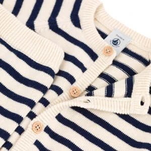 Petit BateauKids Petit Bateau Baby Two Piece Set - Stripes Navy Blue - Image 3