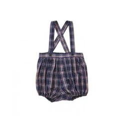 CaramelKIDS Caramel Pistis Baby Romper - Navy Check