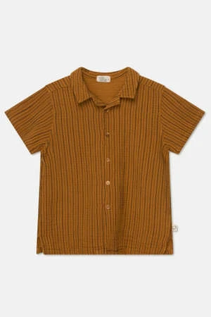 My Little CozmoRoman Organic Gauze Shirt - Mustard - Image 5