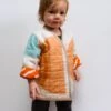 CanDid ArtKids CanDid Art Shapes & Angles Reversible Quilted Coat - Orange