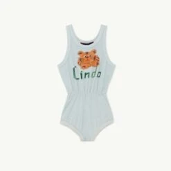 The Animals ObservatoryKids The Animals Observatory Squirrel Bodysuit - Light Blue