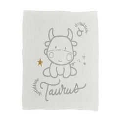 Moon Babe Blanketskids Moon Babe Blankets Taurus Babe Blanket - Ivory/light Grey/ochre