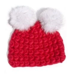 Mischa LampertKids Mischa Lampert XL Poms Mickey Beanies - Red/White